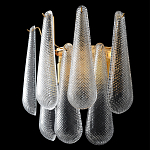 Бра с подвесками из рифленного стекла в форме капель Textured Glass варинант исполнения - 2 | Loft Concept в Рязани
