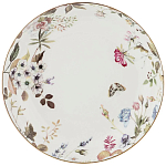 Ваза фарфоровая белая на ножке с рисунком цветов Garden Whisper Porcelain Set  варинант исполнения - 1 | Loft Concept в Рязани