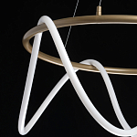 Люстра подвесная круглая золотого цвета с белыми изогнутыми световыми линиями Luke Lampco Tracer Lamp варинант исполнения - 8 | Loft Concept в Рязани