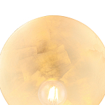 Бра с золотым круглым отражателем и открытой лампой Sun Glow Disc варинант исполнения - 5 | Loft Concept в Рязани