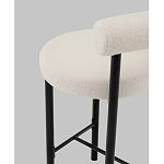 Стул полубарный Floreo букле молочный варинант исполнения - 3 | Loft Concept в Рязани