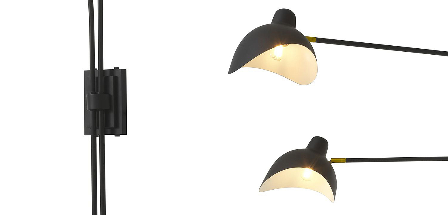 Бра Eichholtz Wall Lamp Mitch Black Бра Eichholtz Wall Lamp Mitch Black - Loft-Concept в Рязани