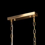 Люстра прямоугольная на цепях с прозрачными трубками и волнистым краем Nembus варинант исполнения - 12 | Loft Concept в Рязани