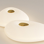 Потолочный светильник с тремя овальными матовыми плафонами TRIDalmen варинант исполнения - 2 | Loft Concept в Рязани