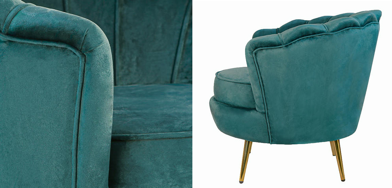 Кресло Бирюзовый велюр Trapezium Turquoise velvet Кресло Бирюзовый велюр Trapezium Turquoise velvet - Loft-Concept в Рязани