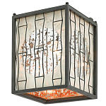 Бра с круглой зеркальной вставкой с эффектом ржавчины Stunning Radiance варинант исполнения - 3 | Loft Concept в Рязани