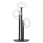 Настольная лампа с тремя прозрачными куполообразными плафонами и черным металлическим основанием Flos Wireline Lighting варинант исполнения - 1 | Loft Concept в Рязани