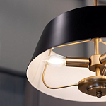 Подвесной светильник с конусовидным металлическим абажуром черного цвета Kichler варинант исполнения - 10 | Loft Concept в Рязани