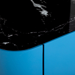 Тумба прикроватная чёрно-голубая с  ящиком Blue Cabinet варинант исполнения - 3 | Loft Concept в Рязани