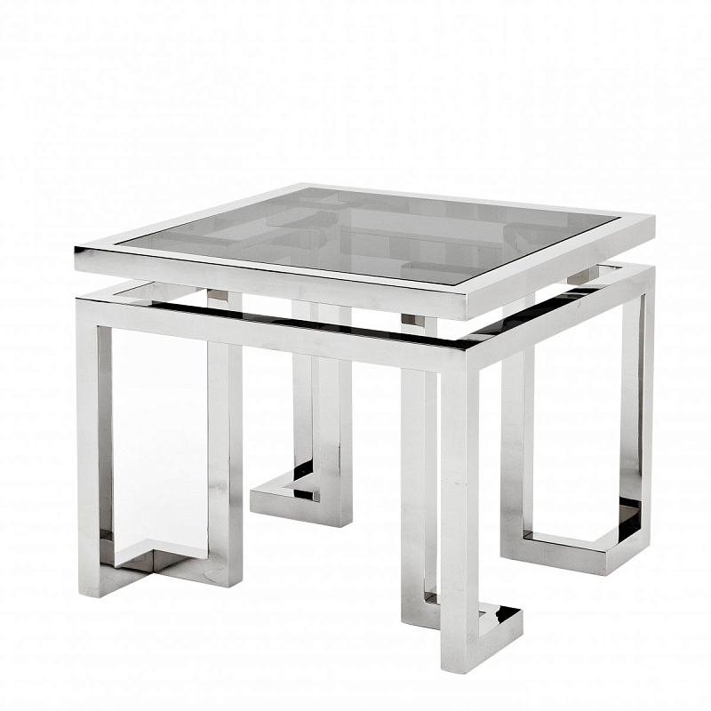 Приставной стол Eichholtz Side Table Palmer Нержавеющая сталь Дымчатый (Smoke) Приставной стол Eichholtz Side Table Palmer Нержавеющая сталь Дымчатый (Smoke) в Рязани | Loft Concept
