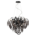 Люстра подвесная с объемной композицией из скрученных лент и металлических цепочек Atlantis Chain варинант исполнения - 4 | Loft Concept в Рязани