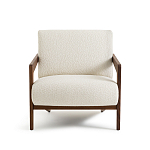 Кресло Avalon White Boucle из массива ореха варинант исполнения - 4 | Loft Concept в Рязани