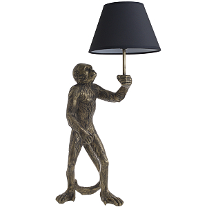 Настольная лампа Monkey with Black Lampshade