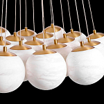 Люстра подвесная круглая с сферическими плафонами из натурального камня Glowing Spheres варинант исполнения - 3 | Loft Concept в Рязани