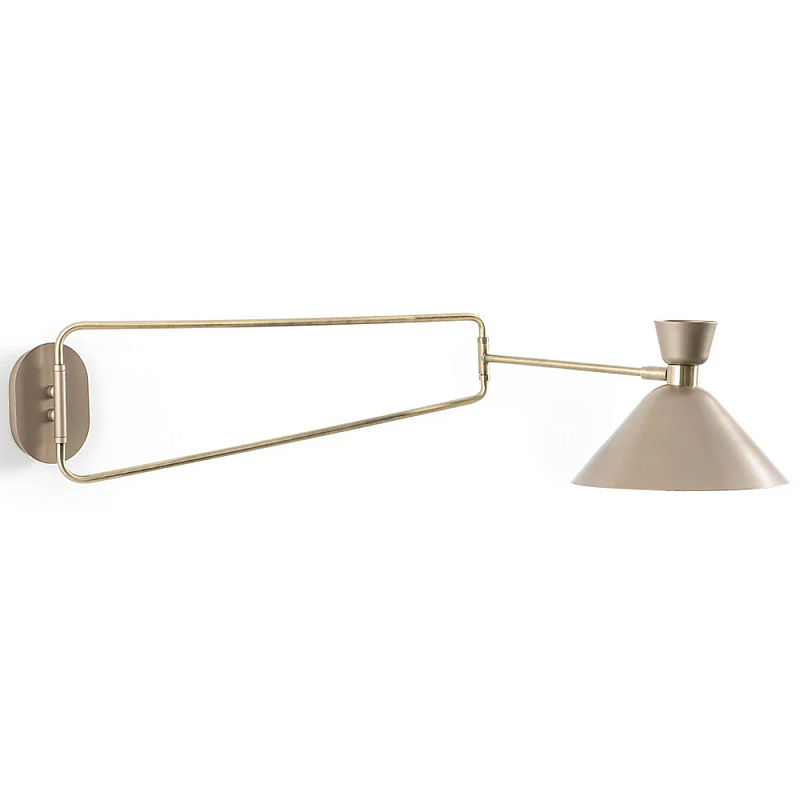 Бра на шарнире Davy Wall Lamp Light Латунь Матовая латунь Бра на шарнире Davy Wall Lamp Light Латунь Матовая латунь в Рязани | Loft Concept