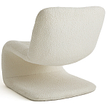 Кресло изогнутое с обивкой из ткани букле Smooth Bend Boucle Chair варинант исполнения - 4 | Loft Concept в Рязани