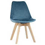 Стул с мягким велюровым сиденьем Arvika Blue варинант исполнения - 1 | Loft Concept в Рязани