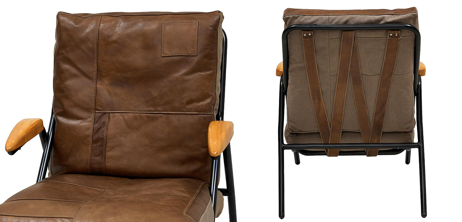 Дизайнерское кожаное кресло в стиле Лофт Bronwyn Leather Armchair Дизайнерское кожаное кресло в стиле Лофт Bronwyn Leather Armchair - Loft-Concept в Рязани