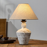 Настольная лампа с керамическим фактурным основанием и тканевым абажуром Eastern Tale варинант исполнения - 3 | Loft Concept в Рязани