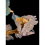 Люстра круглая на золотом каркасе с птичками и цветочным декором Miscellaneous herbs варинант исполнения - 9 | Loft Concept в Рязани