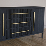 Буфет Primo с тремя ящиками и двумя фасадами Черный дуб варинант исполнения - 3 | Loft Concept в Рязани