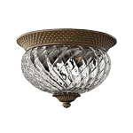 Потолочный светильник с чашеобразным плафоном из толстого волнообразного стекла и широким узорчатым основанием Hinkley варинант исполнения - 9 | Loft Concept в Рязани