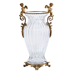 Ваза прозрачная с бронзовыми ручками в виде ангелов Eden Garden варинант исполнения - 1 | Loft Concept в Рязани