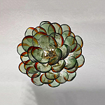 Люстра стеклянная с зелеными лепестками Green Leaf Fall варинант исполнения - 4 | Loft Concept в Рязани