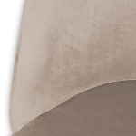 Барный стул со спинкой и металлической подставкой на 4-х деревянных ножках Бежевый Велюр Vendramin Chair варинант исполнения - 3 | Loft Concept в Рязани