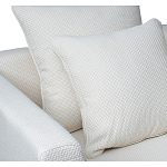 Дизайнерское кресло мягкое с обивкой из рогожки кремового цвета Decoration of Everything варинант исполнения - 2 | Loft Concept в Рязани