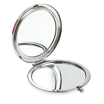 Зеркало карманное складное круглое из натурального камня Оникс в подарочной упаковке Silver Stone Mirrors варинант исполнения - 2 | Loft Concept в Рязани