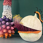 Статуэтка фантастический фрукт Exotic Tropical Fruit orange and white 67 варинант исполнения - 1 | Loft Concept в Рязани