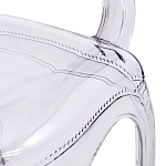 Прозрачный стул с подлокотниками LOUIS GHOST CHAIR Grey варинант исполнения - 5 | Loft Concept в Рязани