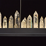 Люстра с двумя кольцами черного цвета с хрустальными элементами QUARTZ CRYSTAL варинант исполнения - 7 | Loft Concept в Рязани