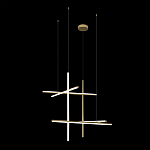 Люстра с 6-ю  пересекающимися цилиндрическими плафонами на тонких тросах Trumpet tube варинант исполнения - 5 | Loft Concept в Рязани