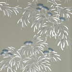 Обои ручная роспись Silk Tree Special Colourway on Pale Grey dyed silk варинант исполнения - 2 | Loft Concept в Рязани