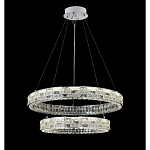 Люстра на 2 кольца с текстурной огранкой Reflection of Reality варинант исполнения - 9 | Loft Concept в Рязани