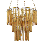 Люстра трёхъярусная золотого цвета Metal Tentacles варинант исполнения - 1 | Loft Concept в Рязани