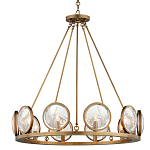 Люстра круглая с прозрачными рельефными плафонами Crystal Prism варинант исполнения - 1 | Loft Concept в Рязани