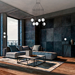 Люстра светодиодная с 6-ю сферическими стеклянными плафонами Splatter варинант исполнения - 5 | Loft Concept в Рязани