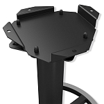 Барный стул вращающийся со спинкой и подлокотниками Douglas Rhombus Синий Велюр варинант исполнения - 5 | Loft Concept в Рязани