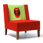 FUN Armchair "Chili Pepper" Red Дизайнерское кресло с цветным принтом варинант исполнения - 2 | Loft Concept в Рязани