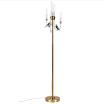 Торшер с 2-мя фигурками птиц на изогнутых прозрачных трубках Ganthea варинант исполнения - 4 | Loft Concept в Рязани