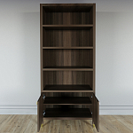 Книжный Стеллаж Elsa Dreams Walnut с задней стенкой варинант исполнения - 3 | Loft Concept в Рязани