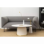 Кофейный столик с круглой столешницей на белом мраморном основании Original Foundation варинант исполнения - 2 | Loft Concept в Рязани