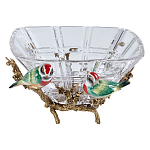 Чаша квадратная из прозрачного стекла с фигурками разноцветных птиц Eden Garden варинант исполнения - 1 | Loft Concept в Рязани