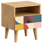 Прикроватная тумба с изображением на ящике Elise Nightstand варинант исполнения - 1 | Loft Concept в Рязани