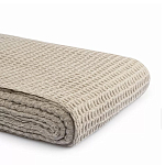 Плед из шерсти бежевого цвета с бахромой Waffle Comfort варинант исполнения - 3 | Loft Concept в Рязани