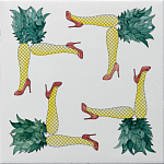 Плитка дизайнерская с рисунком Пина Колада варинант исполнения - 2 | Loft Concept в Рязани