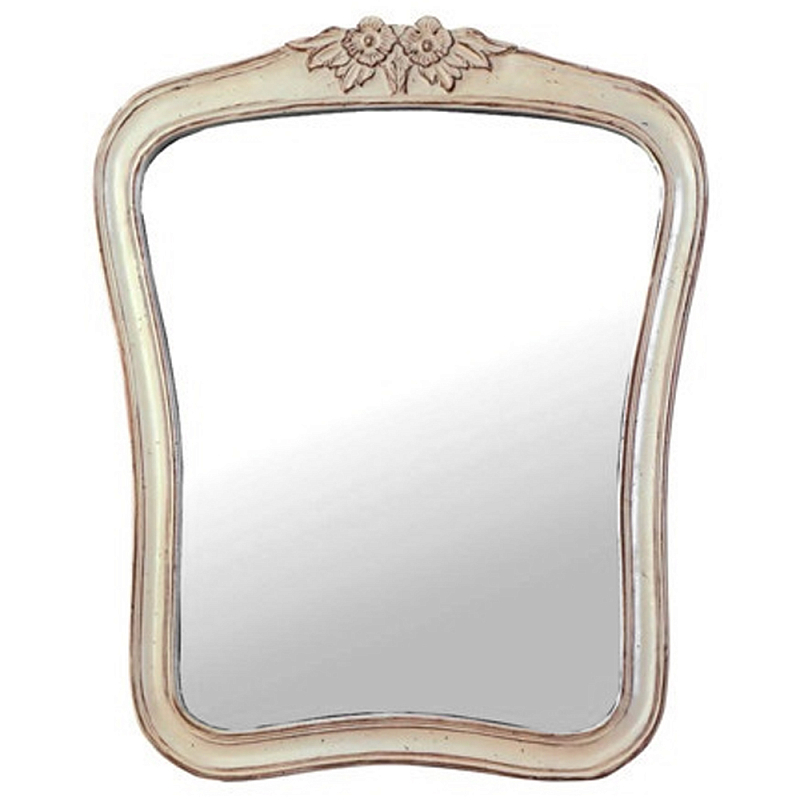 Настенное зеркало в деревянной состаренной раме Martine Wall Mirror Бежевый Коричневый Настенное зеркало в деревянной состаренной раме Martine Wall Mirror Бежевый Коричневый в Рязани | Loft Concept